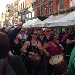 Sirelo Leading Drum Parade down Newark Ave