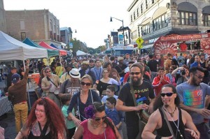 Sirelo Leads Drum Parade at All About Downtown Street Fair 2014